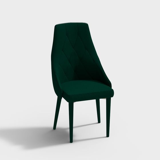 Elegant Green Armchair 3D model for Modern Interiors