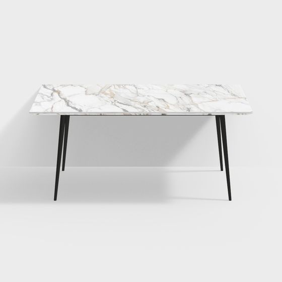 Elegant Marble Dining Table 3D model