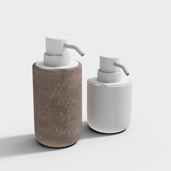 Minimalist Soap Dispenser Bottle Set 3D model