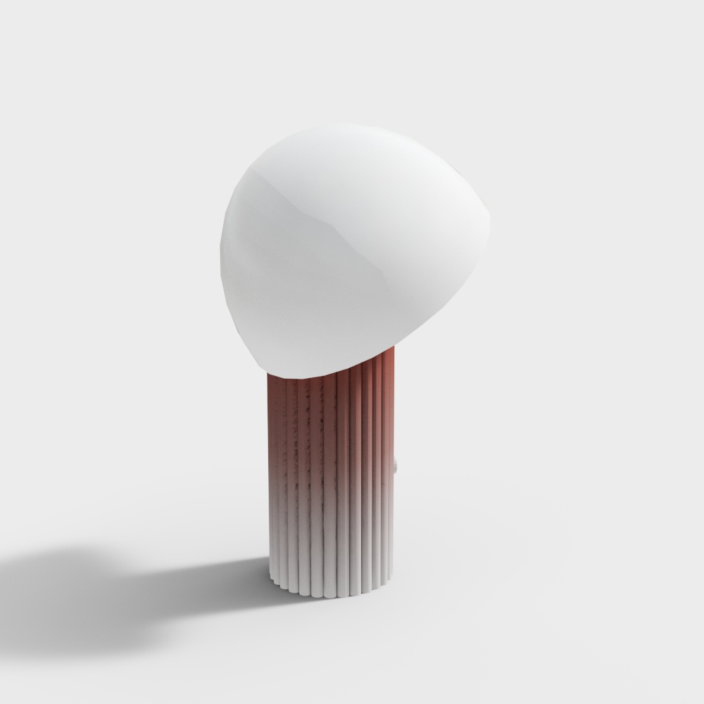 High-Detail Sphere Column 3D Model – Low-Poly Elegant Design