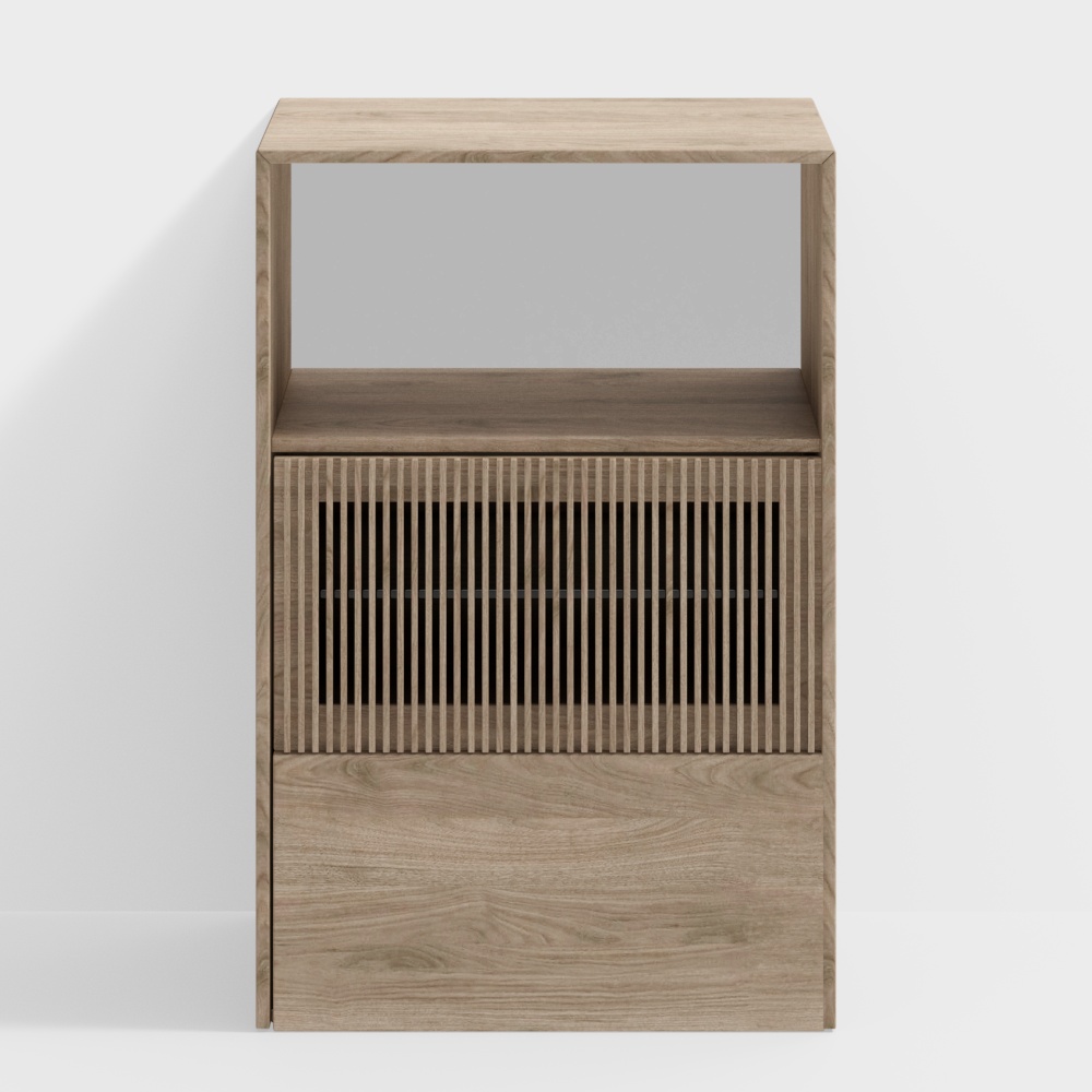 Grind High Side Cabinet B - Natural Wood Color