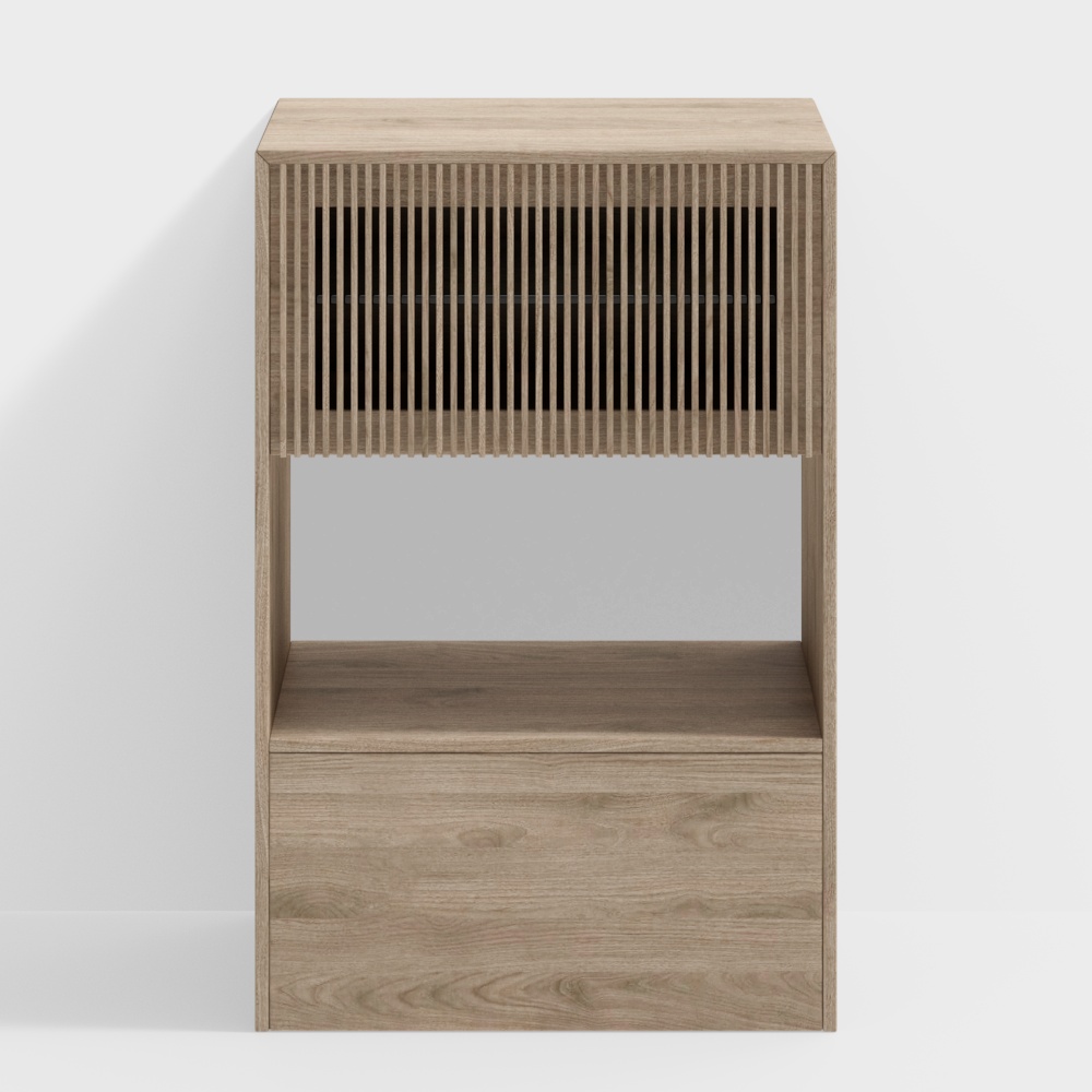 Grind High Side Cabinet A - Natural Wood Color