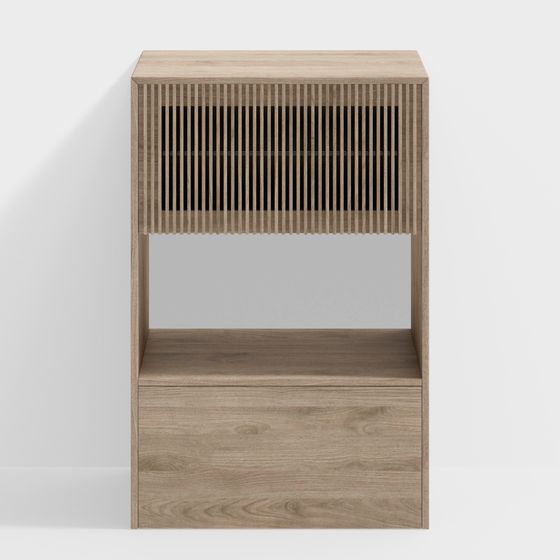 Wooden Grille Cabinet 3D model