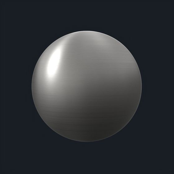 Gray KS Metal Brushing Shape 3D Model with PBR Textures