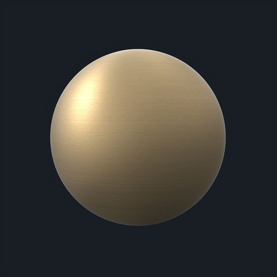 Golden KS Metal Wire Drawing Shape 3D Model