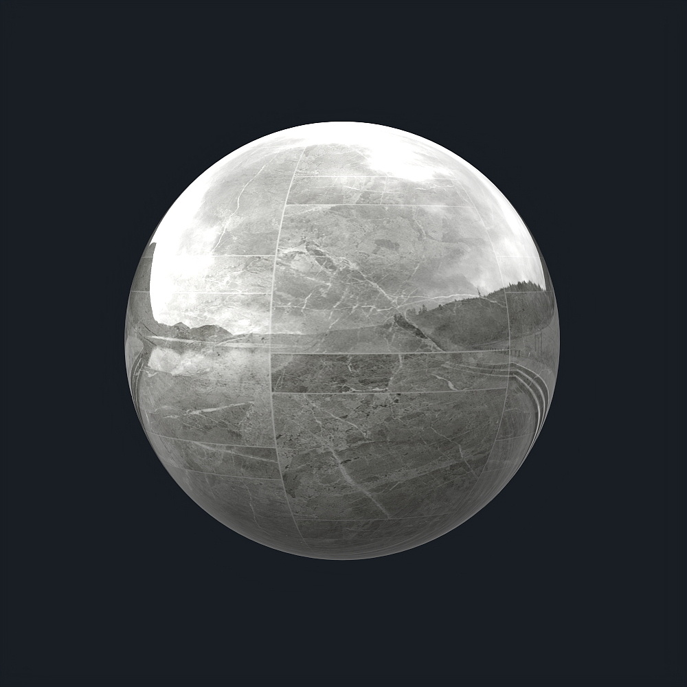 Gray KS Floor Tile 14 Shape 3D Model