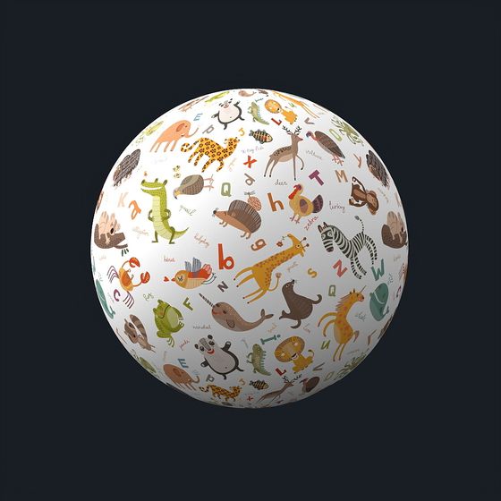 Cartoon Wallpaper 3D Model in Brown PBR Finish