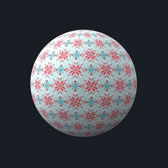 Gray KS Cartoon 23 Wallpaper 3D Model in PBR Finish