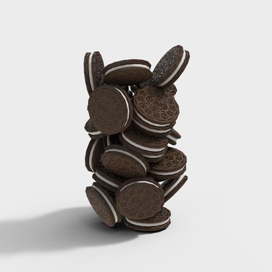 Oreo-Inspired Stacked 3D Model