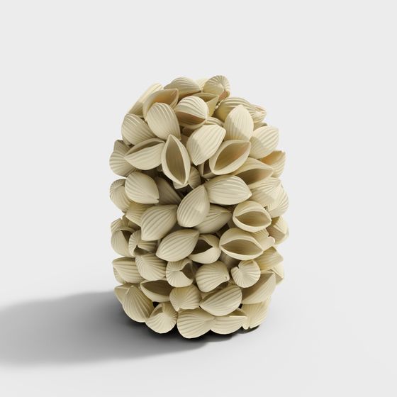 Seashell Piled Sphere 3D model