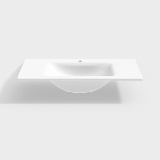 Minimalist Floating Basin 3D model for Contemporary Designs