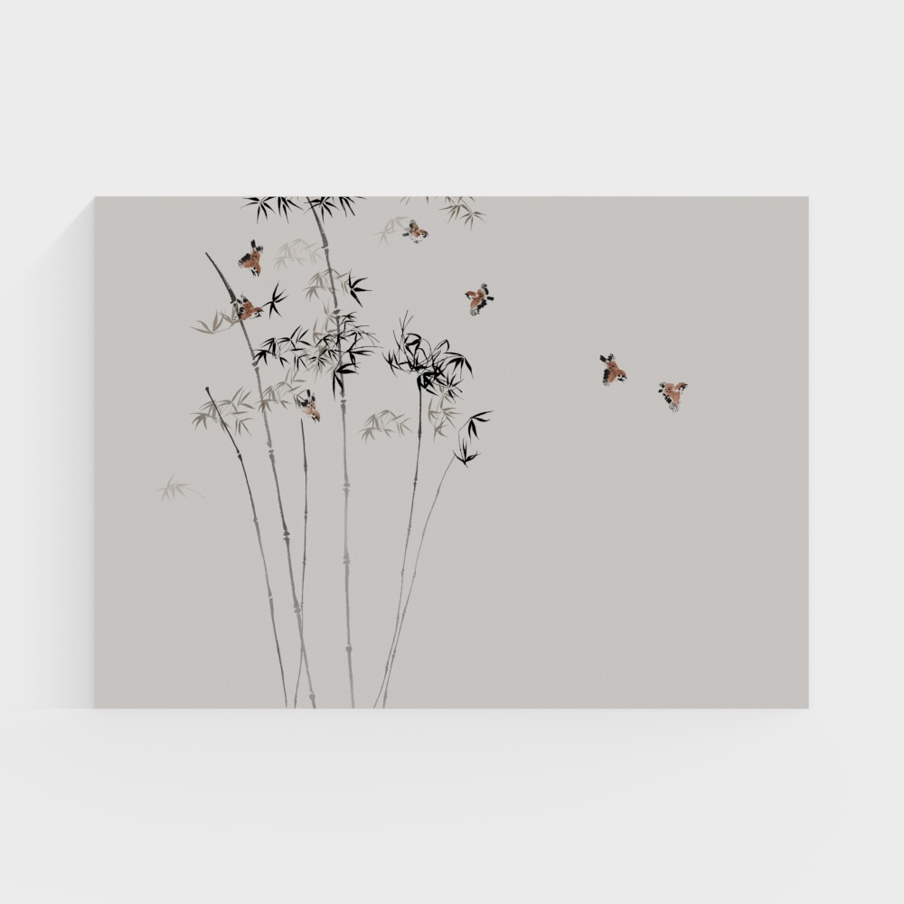 Ireland Wall Fabric Embroidery Background Wall - High-End Unique Embroidery Modern Chinese-Style Mural S5-091A Version