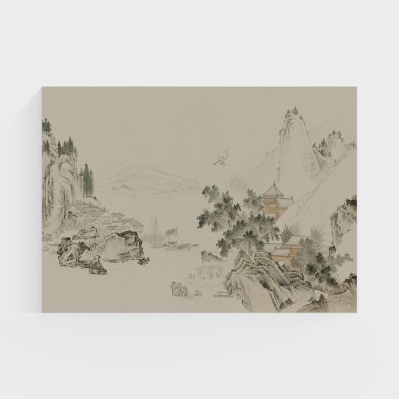 Water Ink Jiangnan 3D model for Creative Projects