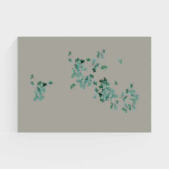 Falling Ginkgo Leaves 3D model for Creative Projects