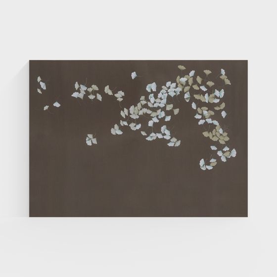 Falling Ginkgo Leaves 3D Model