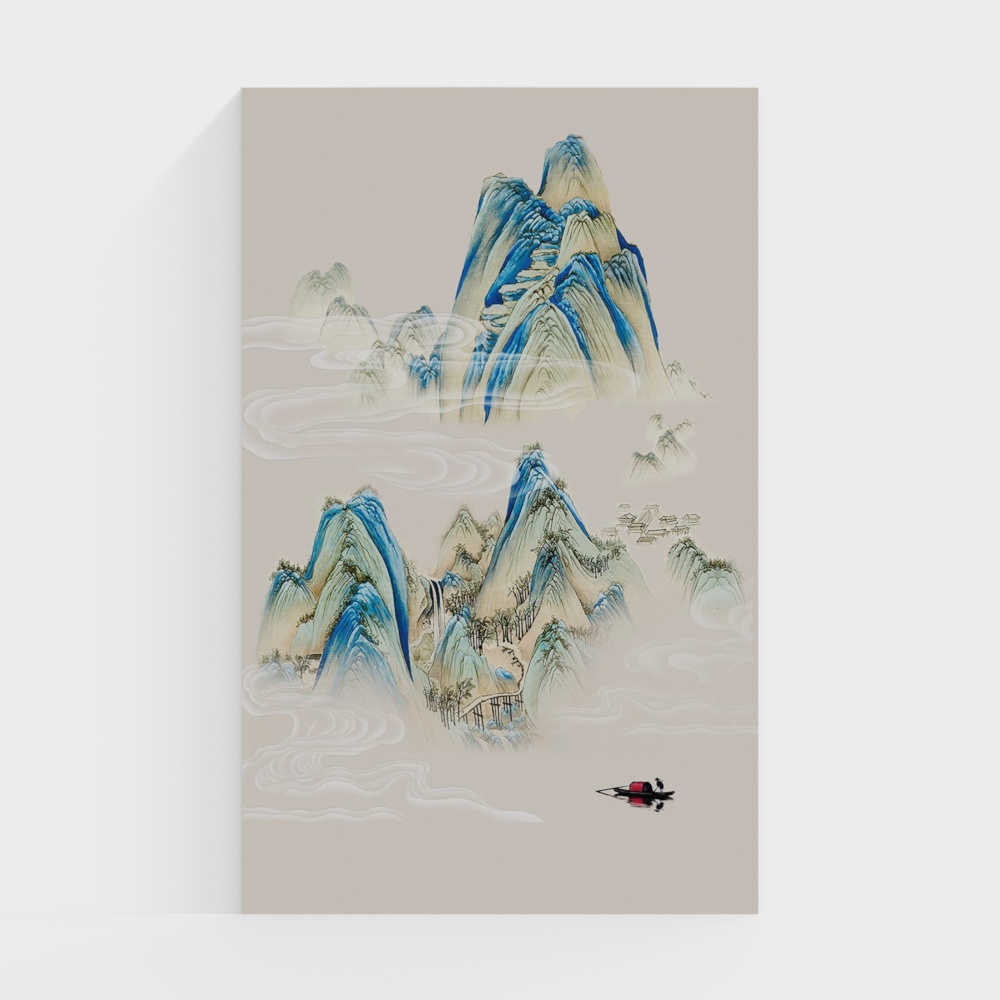 Cloudy Mountain Sea 3D model