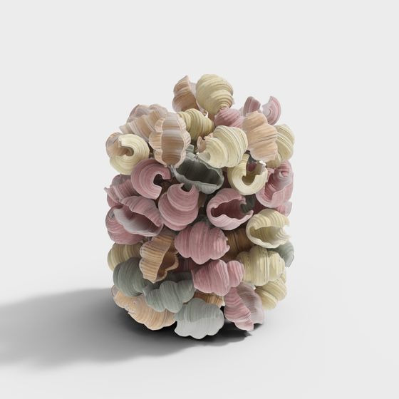 Vibrant Shell Stack 3D model for Creative Projects