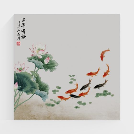 Lotus Pond Goldfish 3D model for Creative Projects