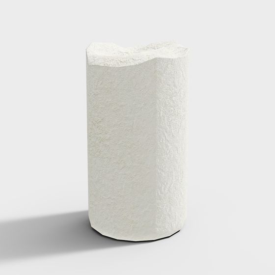 Snowy Column Low-Poly 3D Model for Creative Projects