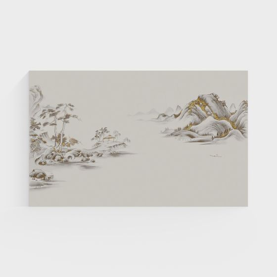 Ink Wash Wonderland 3D model