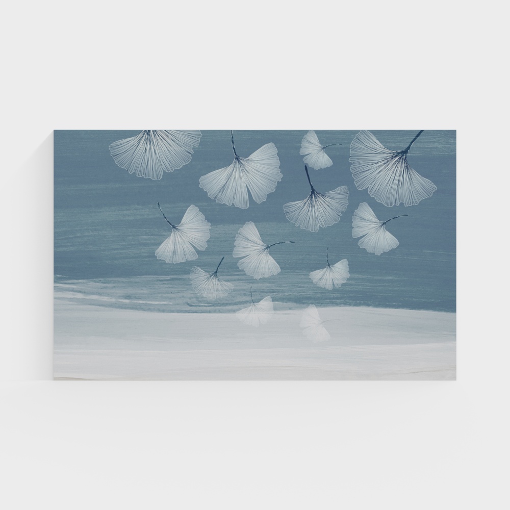 Falling Ginkgo Leaves 3D model