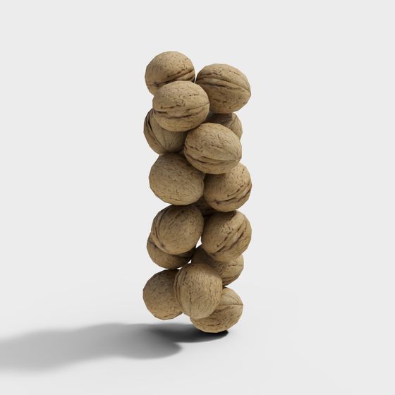 Realistic Walnut 3D Model for Natural Environments