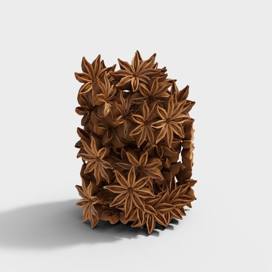 Star Anise Cluster 3D model