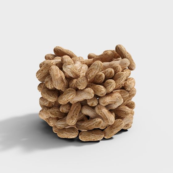Realistic Peanut Pile 3D model