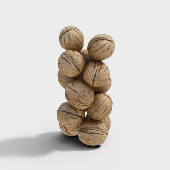 Realistic Walnut 3D Model for Creative Projects