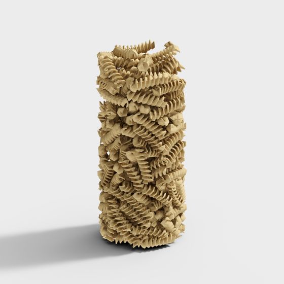 Origami Tower 3D Model - Low Poly Design