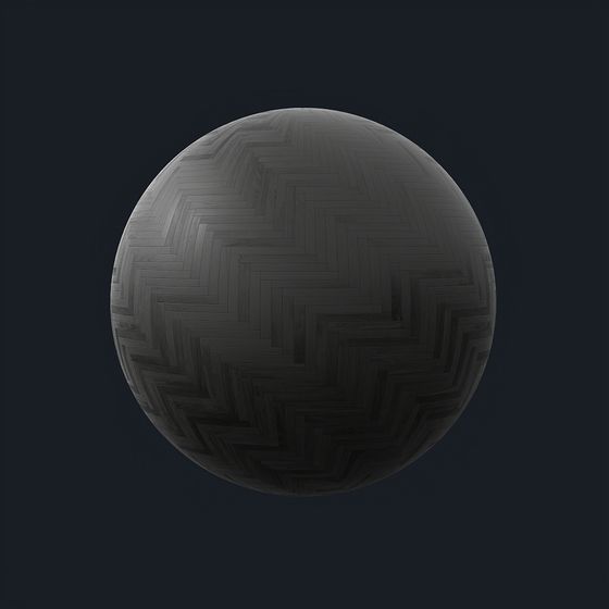 Matte Gray Herringbone Floor 3D Model