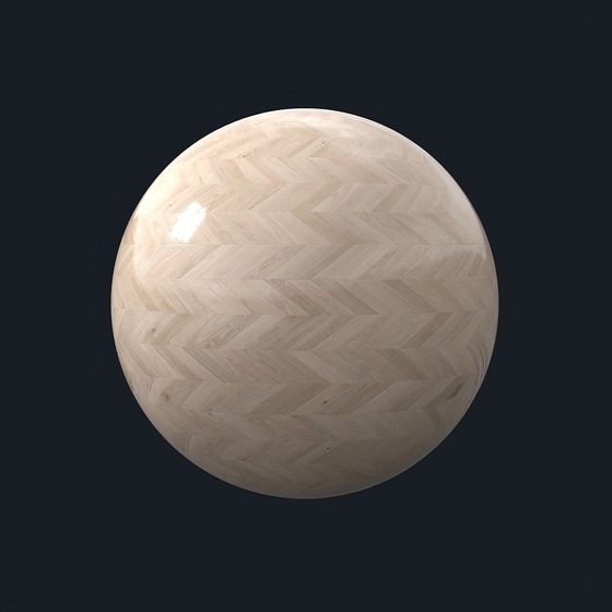 Matte Beige Herringbone Floor Texture 3D Model