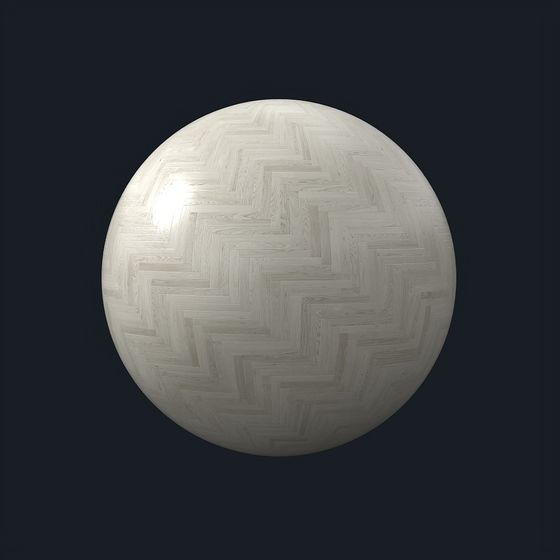 Matte Herringbone Floor 3D Model in Gray