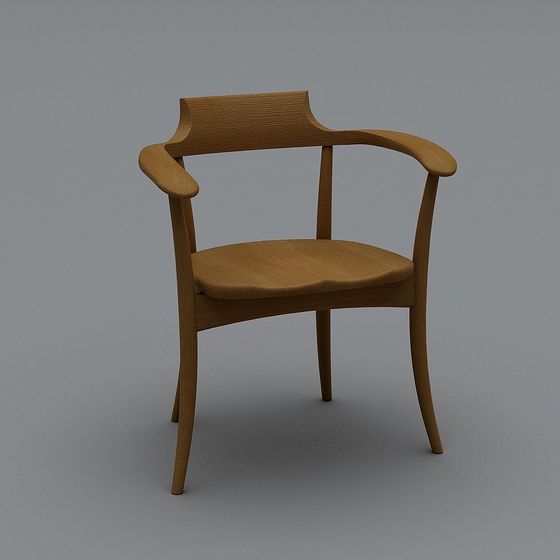 Elegant Low-Poly 3D Chair Model