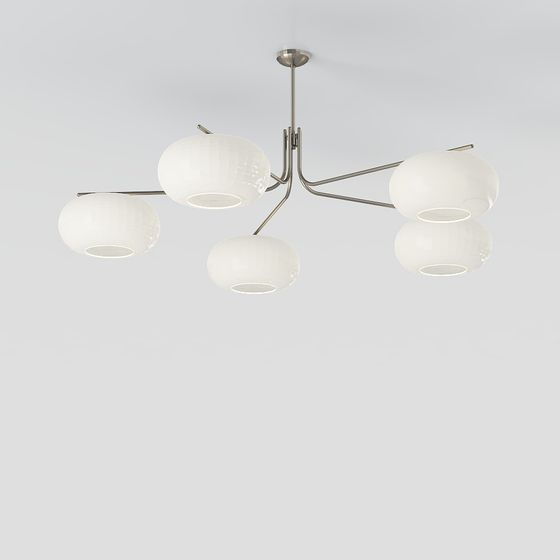 Sleek Low-Poly Chandelier 3D Model for Stylish Interiors