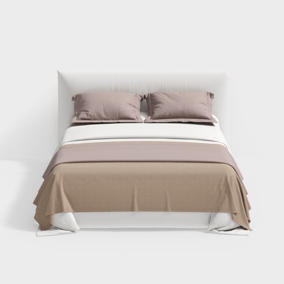 Modern Minimalist Bed 3D model