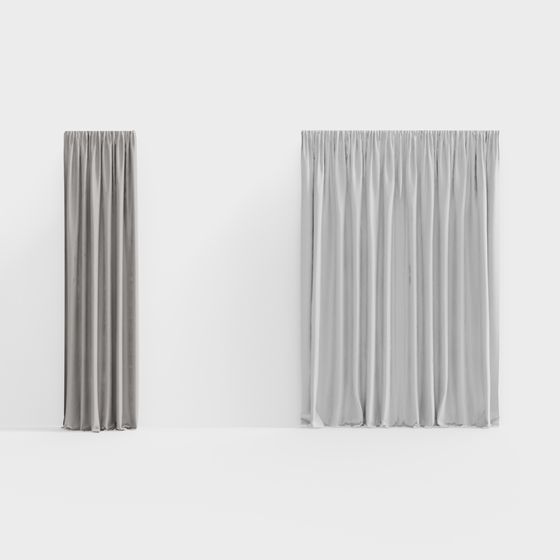 Elegant Drapery 3D Model for Modern Design