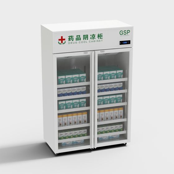 High-Detail Medical Cabinet 3D Model