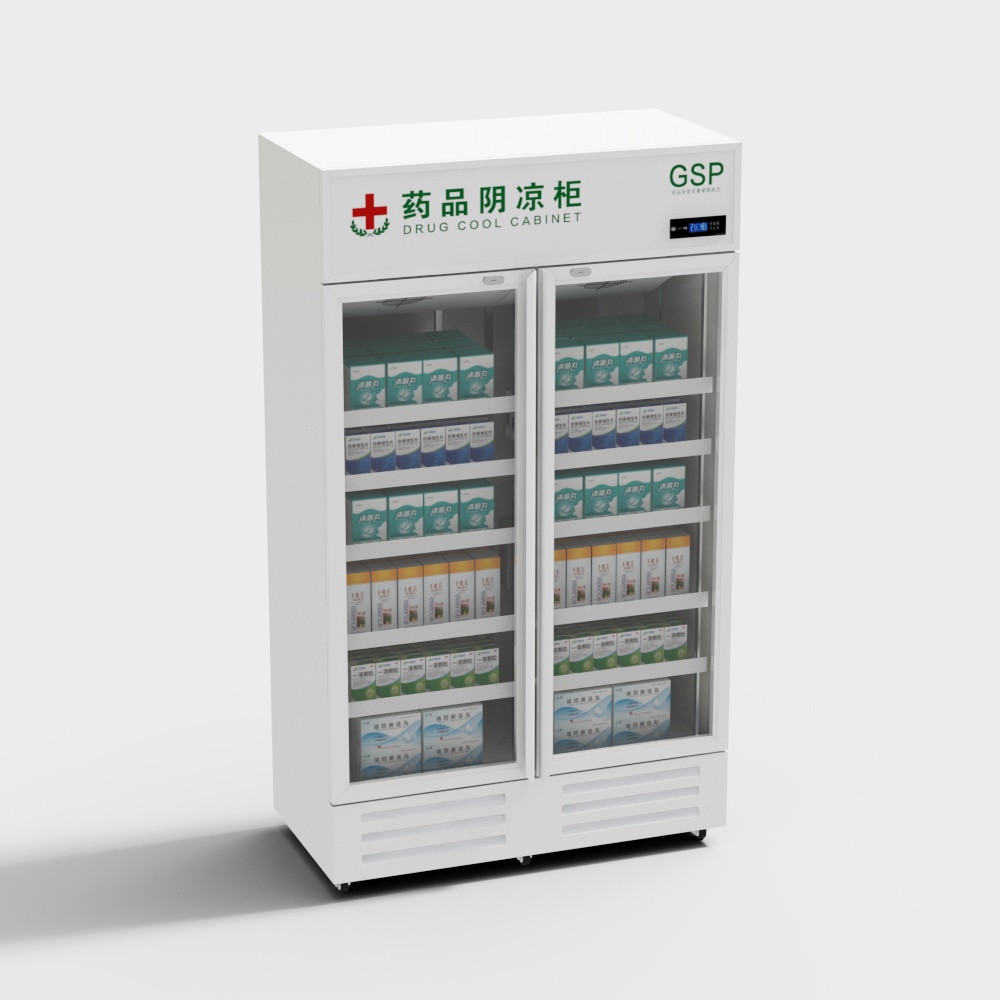 モダン病院医療冷却キャビネット下ファンダブルドア