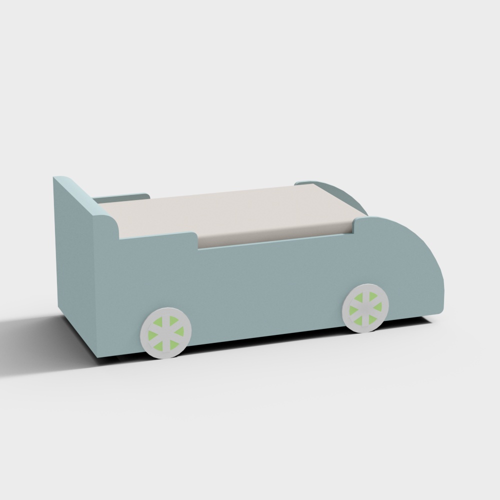 Kids Car Bed 3D model - Playful Design