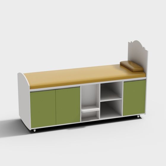 Modern Hospital Children's Clinic Diagnostic Bed Green