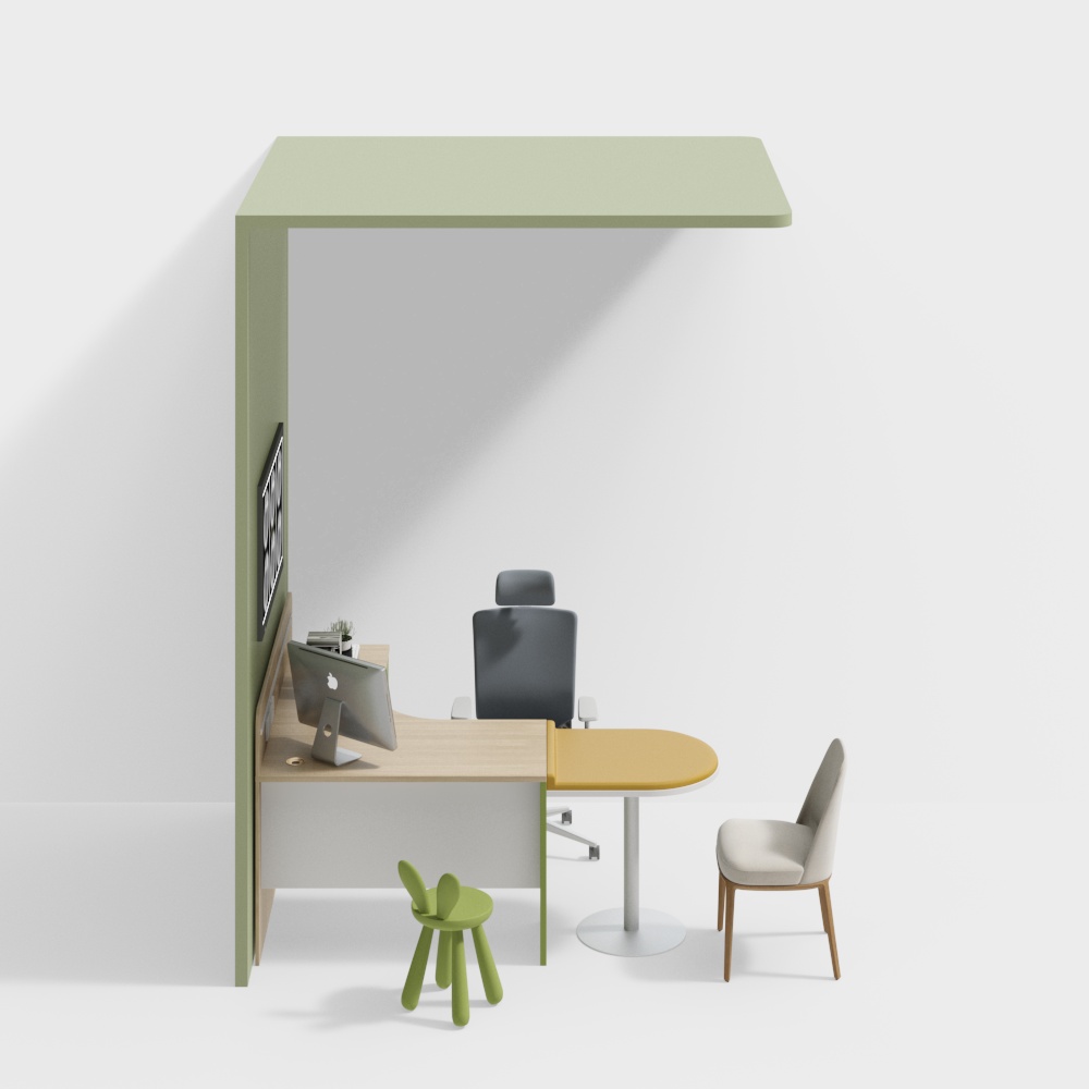 Modern Children's Clinic Desk and Chair Combination