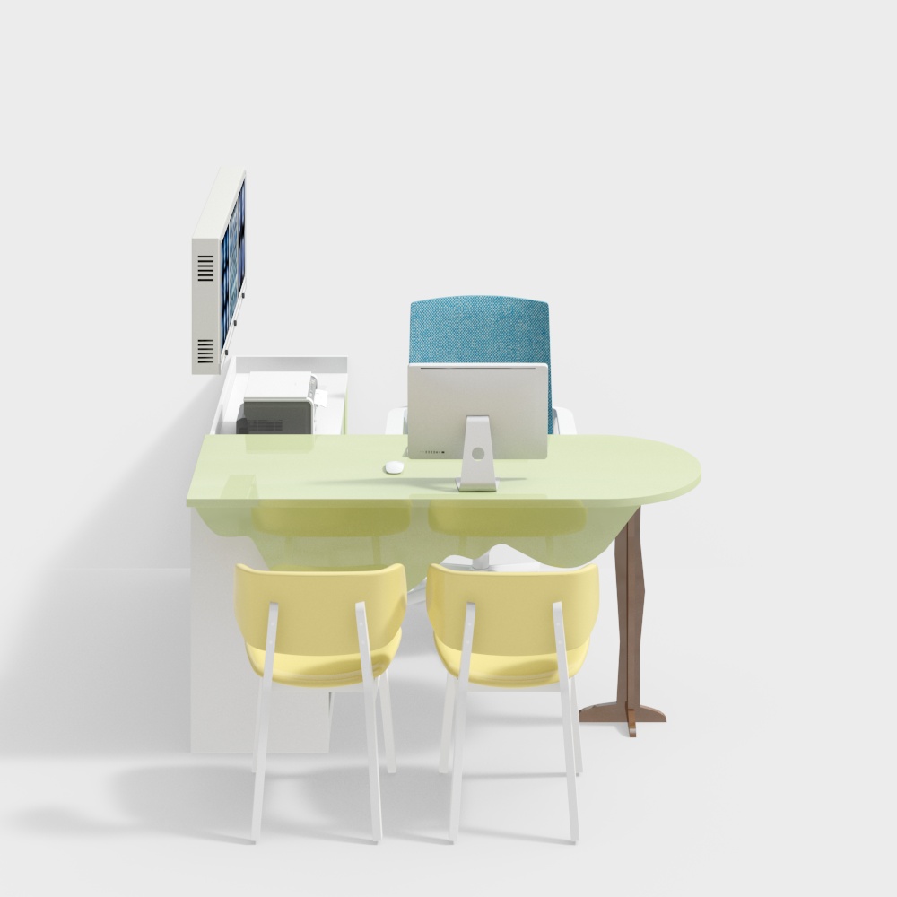 Modern Hospital Children's Clinic Doctor Desk and Chair Combination