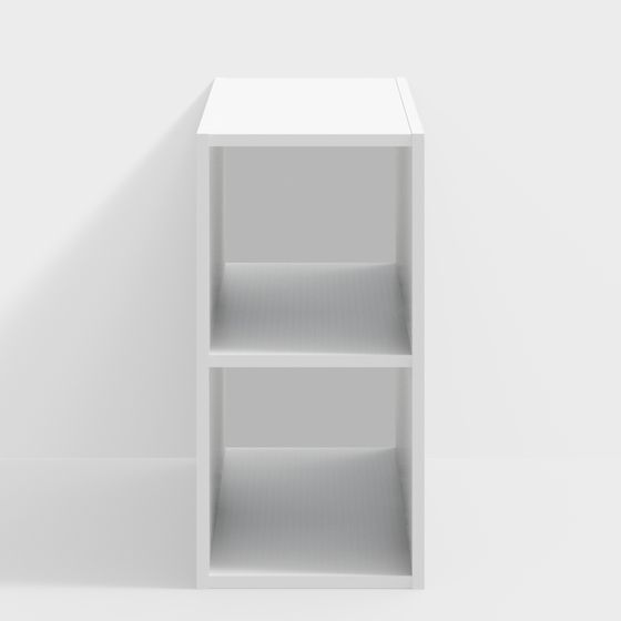 Modern Minimalist Low Poly Bookshelf 3D model