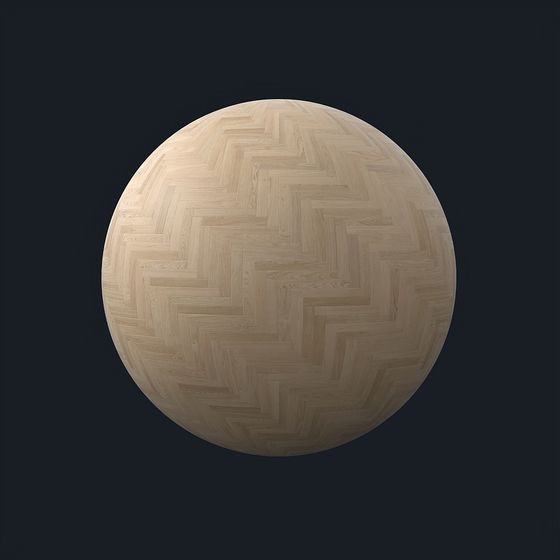 Elegant Herringbone Floor 3D Model in Matte Finish