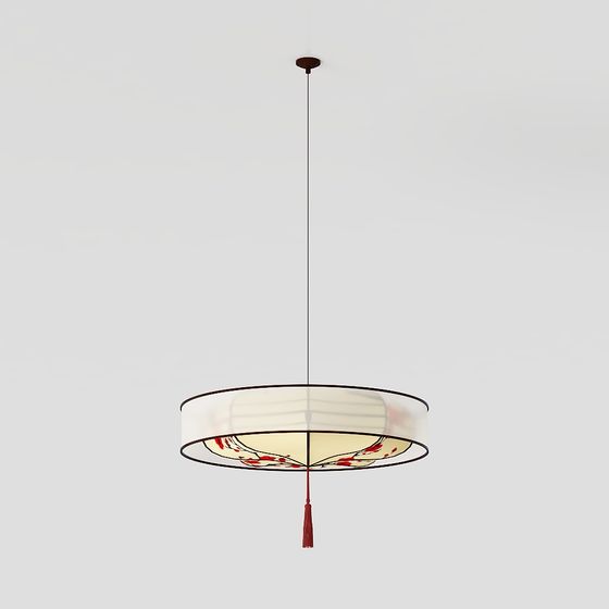 Elegant Low-Poly Chandelier 3D model