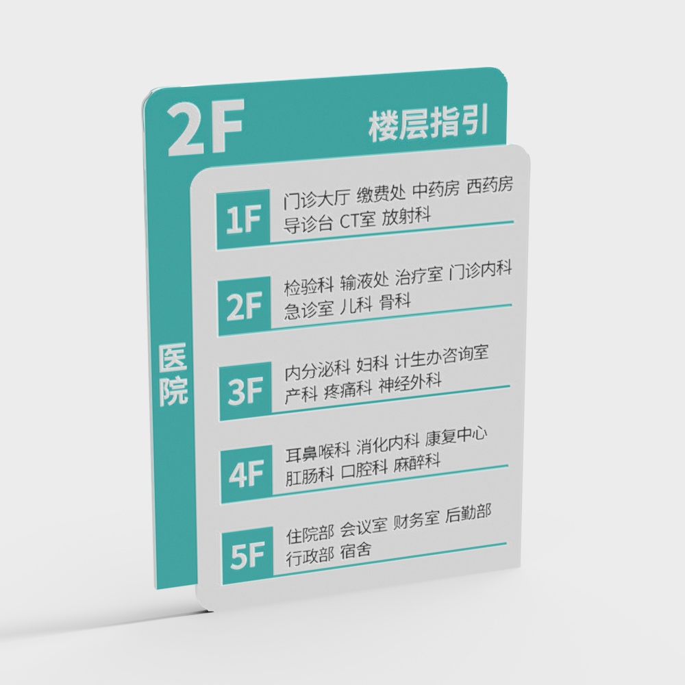 Stile Tre del Segnale Guida per Pavimento Ospedaliero Moderno