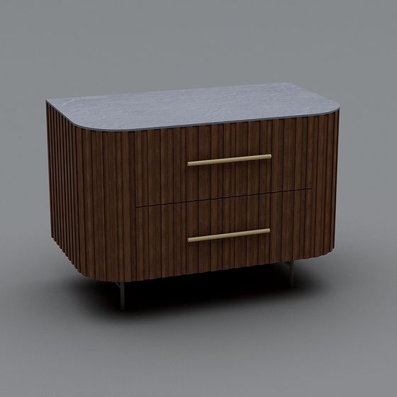 Elegant Nightstand 3D model for Modern Home Design