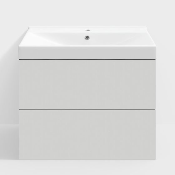 Stylish Low-Poly Bathroom Cabinet 3D model