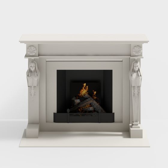 Classic Fireplace 3D model